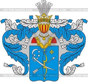 Davydov, family coat of arms - vector clipart