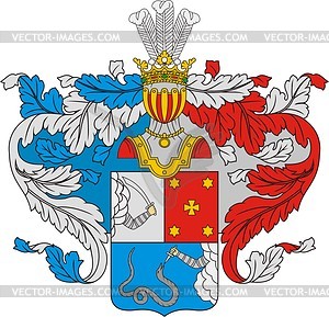 Denisov, family coat of arms - vector clipart