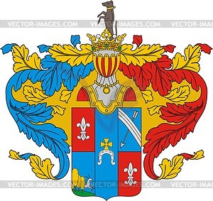 Glebov-Streshnev, family coat of arms - vector clipart