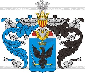 Golenishchev-Kutuzov, family coat of arms - vector clipart