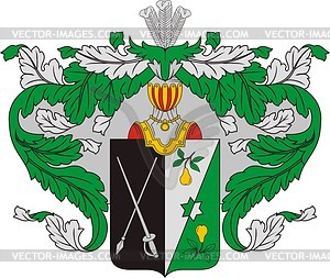 Kalugin, family coat of arms - vector clipart