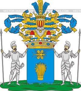 Komarovsky, family coat of arms - vector clipart