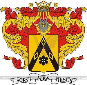 Lermontov, family coat of arms - vector clipart