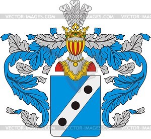 Litvinov, family coat of arms - vector clipart