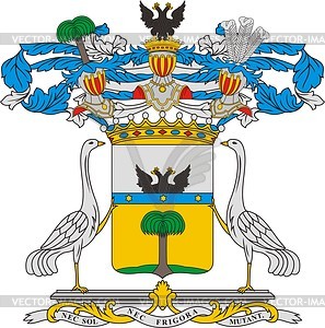 Osterman earls, family coat of arms - vector clipart