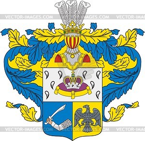 Pushkin, family coat of arms - vector clipart