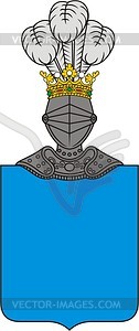 Heraldic shield - color vector clipart