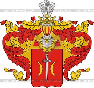 Shishkin, family coat of arms - vector clipart