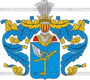 Tolstoi, family coat of arms - vector clipart