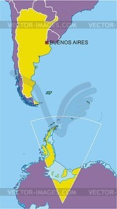 Карта Аргентины - векторный клипарт / векторное изображение