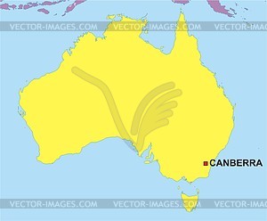 Карта Австралии - графика в векторе