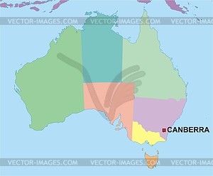 Australia map - vector image