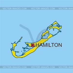 Bermuda map - vector clipart