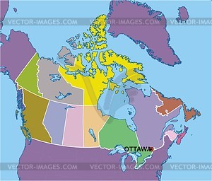 Karte von Kanada - vektorisiertes Design