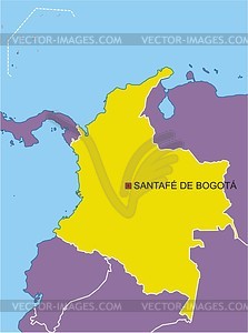 Colombia map - vector clipart