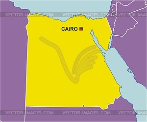 Egypt map - vector clipart