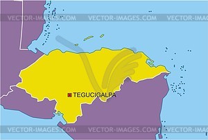 Honduras map - vector clipart