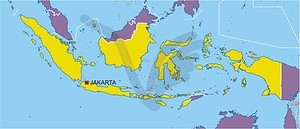 Indonesia map - vector clipart