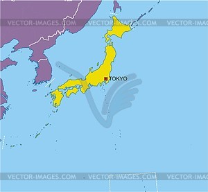 Japan map - vector clipart