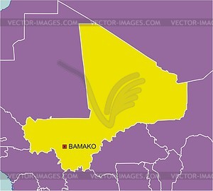 Mali map - vector clipart