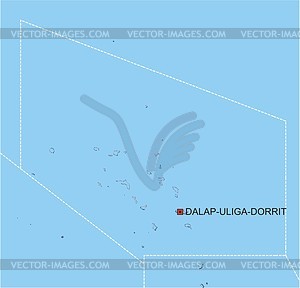 Marshall Islands map - vector clipart