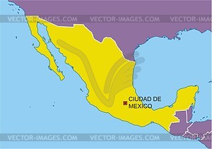 Mexico map - vector image