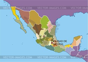 Mexico map - vector image