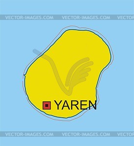 Nauru map - vector clipart