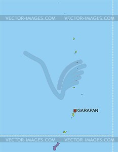 Northern Mariana Islands map - vector clipart