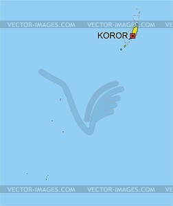 Palau map - vector clipart
