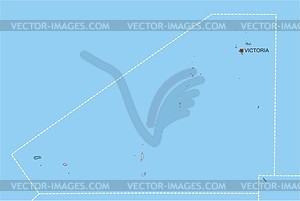 Seychelles map - vector clipart