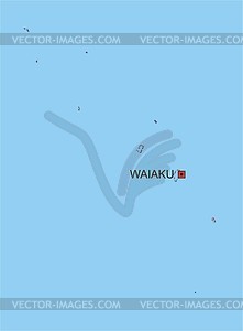 Tuvalu map - vector clipart