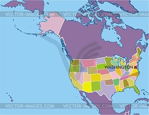 Karte der USA - Clipart-Bild