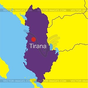 Albania map - vector clipart