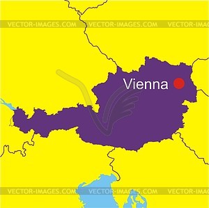 Austria map - vector clipart