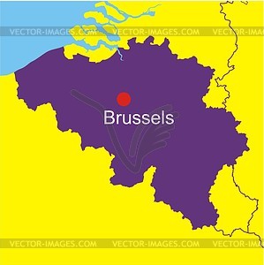 Belgium map - vector clipart