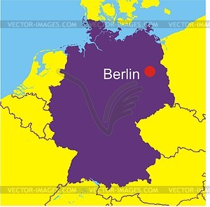 Germany map - vector image