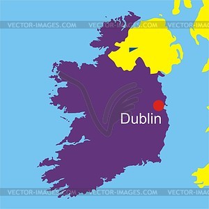 Ireland map - vector clipart