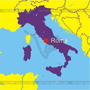 Карта Италии - векторное изображение