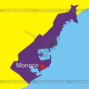 Monaco map - vector clipart