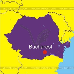 Карта Румынии - векторный клипарт