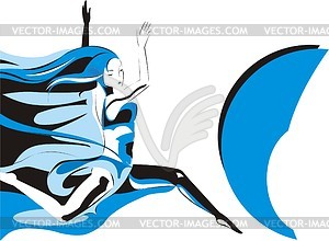 Sportswoman - vector clipart