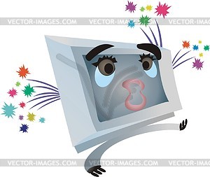 Funny TV set - vector clipart