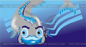 Whale cartoon - vector clipart