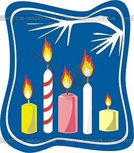 Candles - vector clip art