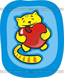 Tomcat with heart - vector clipart