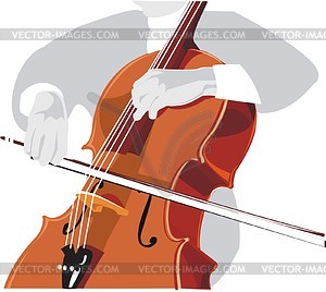 Cellist - vector clipart