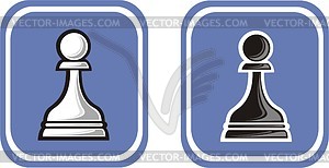 Шахматные пешки - изображение в векторном виде