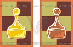 Шахматные пешки - векторный клипарт / векторное изображение