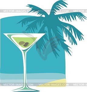 Tropical cocktail - vector clipart